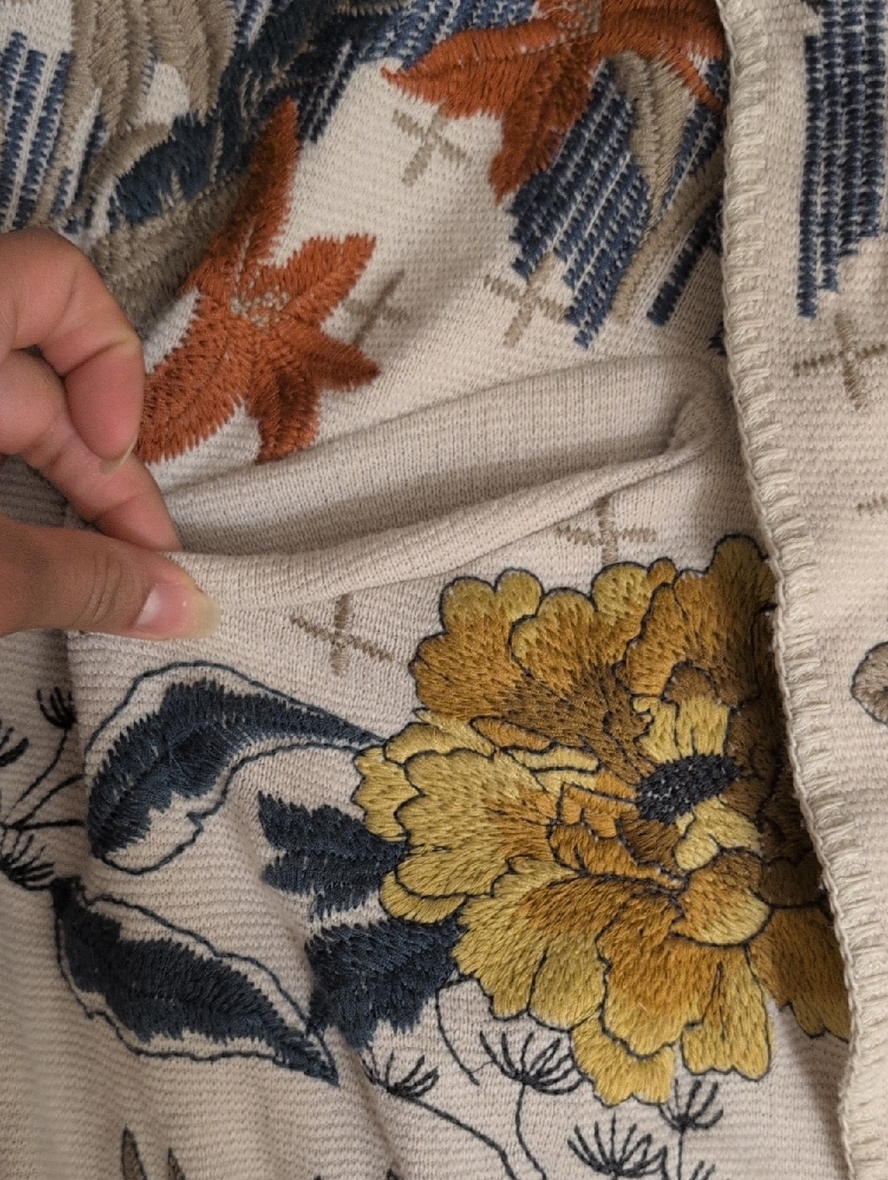 Johnny Was Sarina Wrap Open-Front Knit Cardigan Sweater - Picture 10 of 13